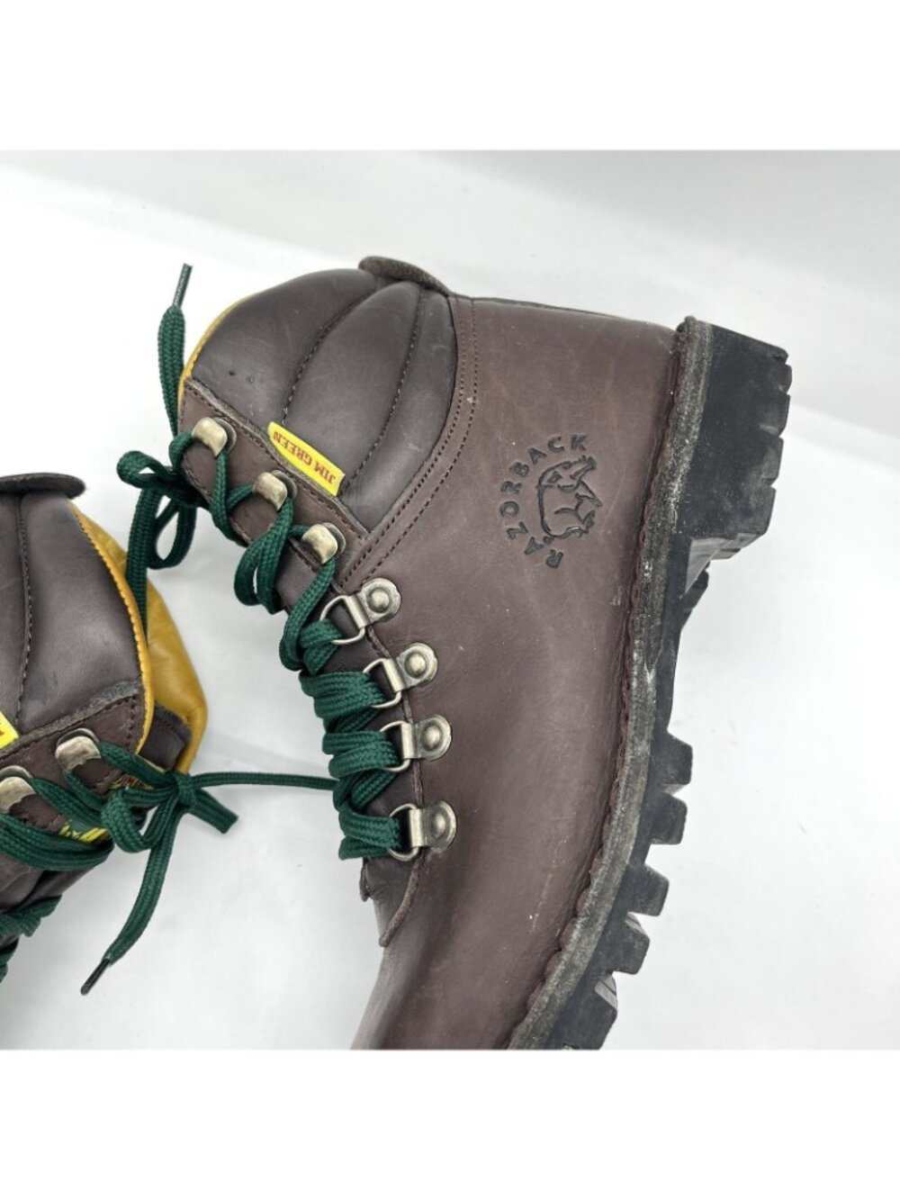Jim Green Razorback Boots In Brown Men Size 7.5 - Picture 5 of 16